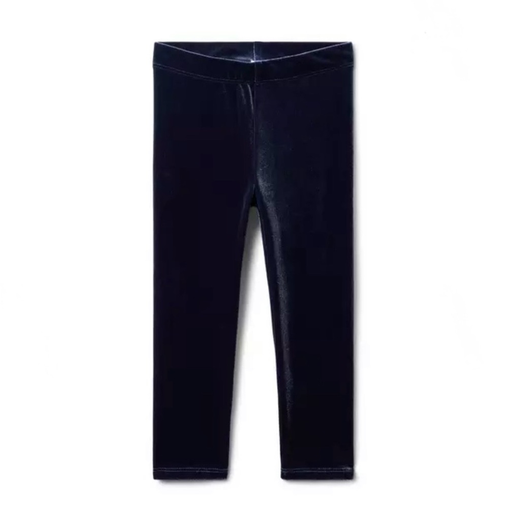 Janie and Jack Velvet Leggings Toddler Dark Navy Blue Stretch